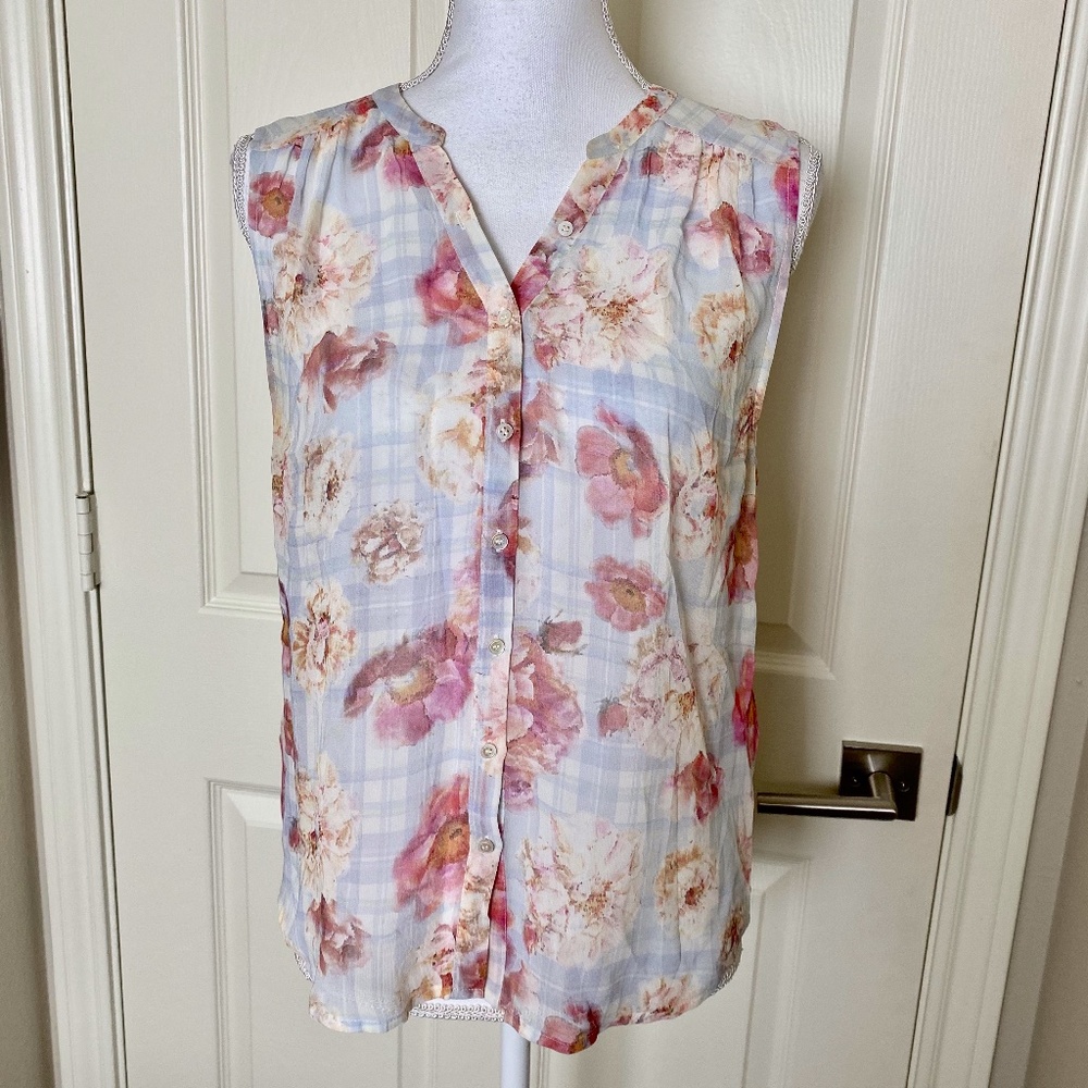 Joie Sleeveless 100% Silk Blouse